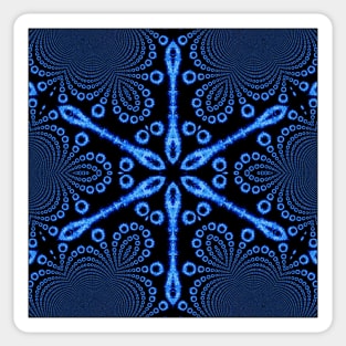 Blue Crystal Wand Mandala Sticker